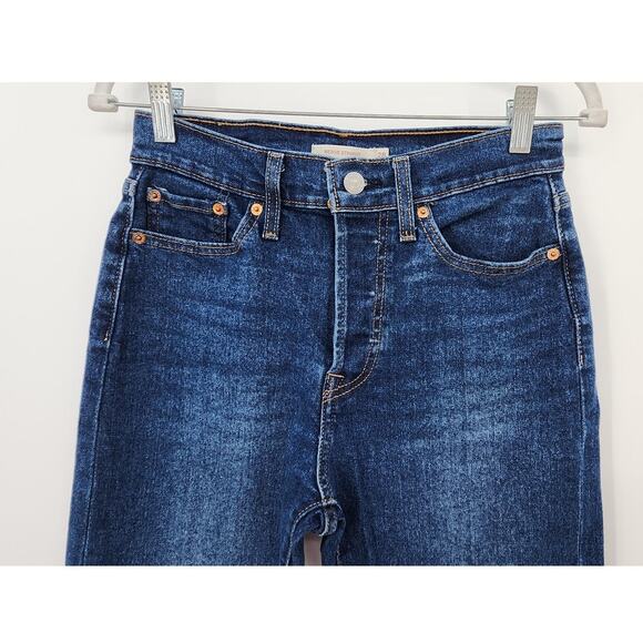 Levi's Wedgie Straight Jeans Dark Wash Size 28 - Picture 3 of 8